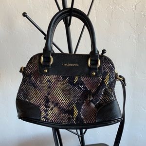 Liz Claiborne Multicolored Snake Skin Patterned Purse